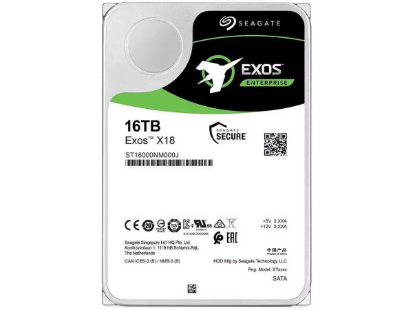 هارد سرور سیگیت سری Exos X18 مدل Seagate ST16000NM000J ظرفیت 16 ترابایت