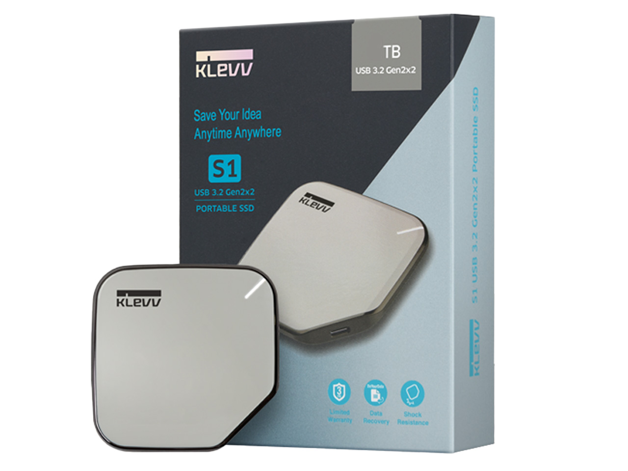 KLEVV S1 Portable USB-C 1TB External SSD