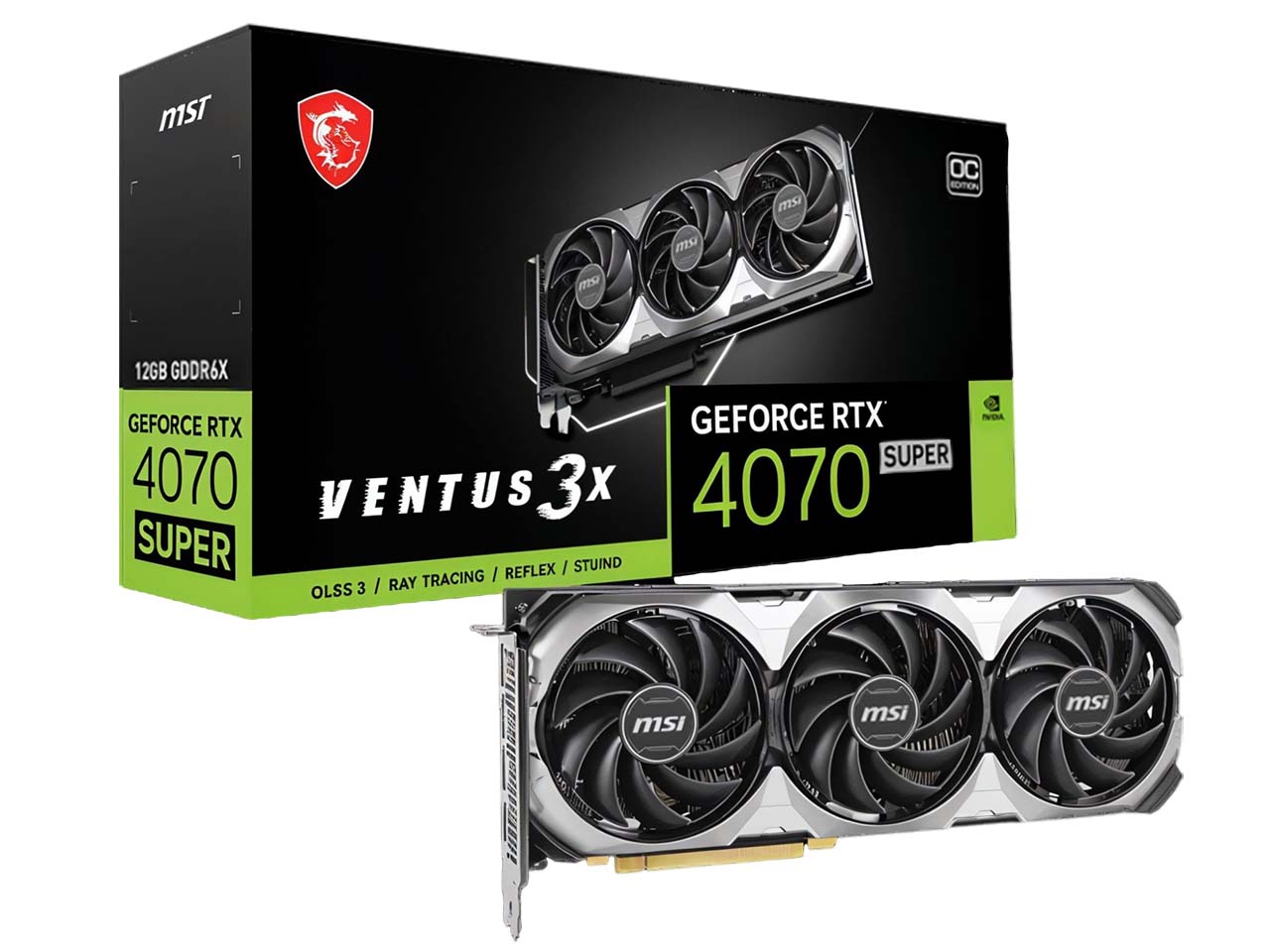 کارت گرافیک ام اس آی مدل MSI GeForce RTX 4070 SUPER VENTUS 3X 12GB GDDR6X OC Edition