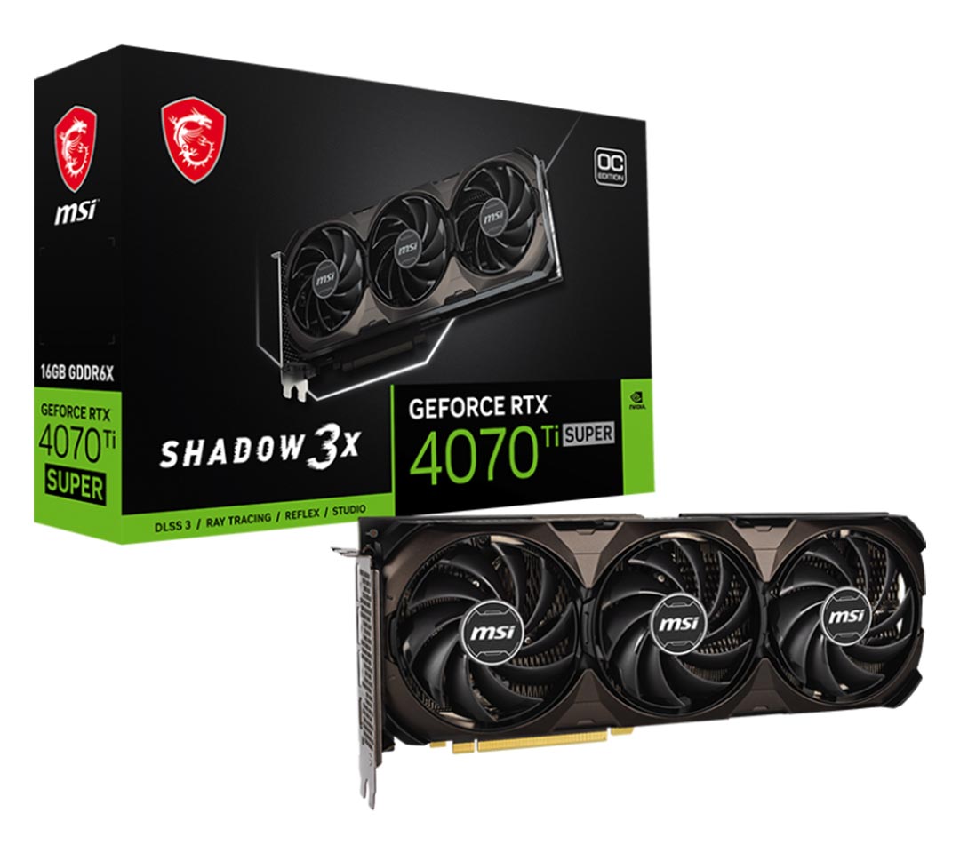 کارت گرافیک ام اس آی مدل MSI GeForce RTX 4070 Ti Super 16G Shadow 3X OC