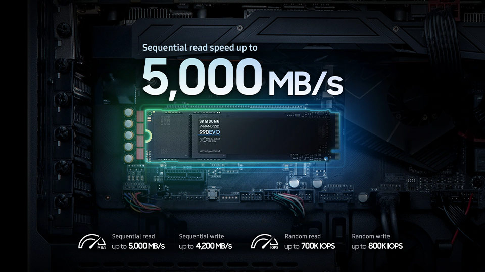 قیمت خرید اس اس دی اینترنال M.2 NVMe سامسونگ مدل Samsung 990 EVO ظرفیت 2 ترابایت