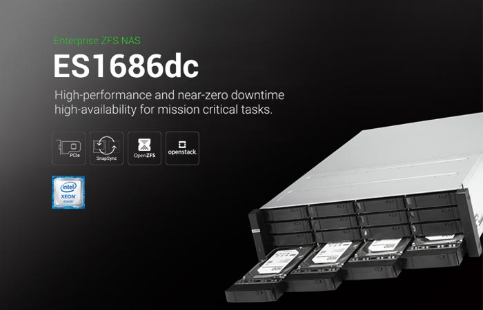 ذخیره ساز QNAP Enterprise Dual-Controller NAS ES1686dc-2142IT-96G